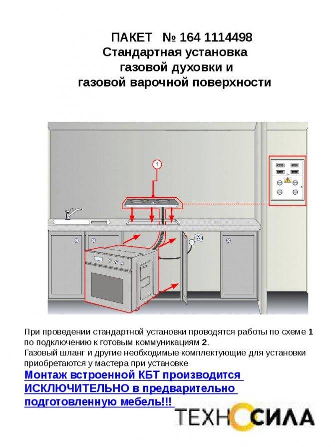 Установка газового духового шкафа: нормативы и требования безопасности для подключения газовой духовки