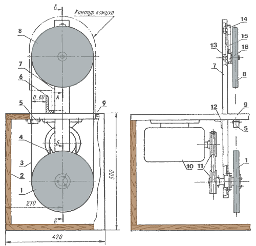 Ленточный станок своими руками чертежи с размерами