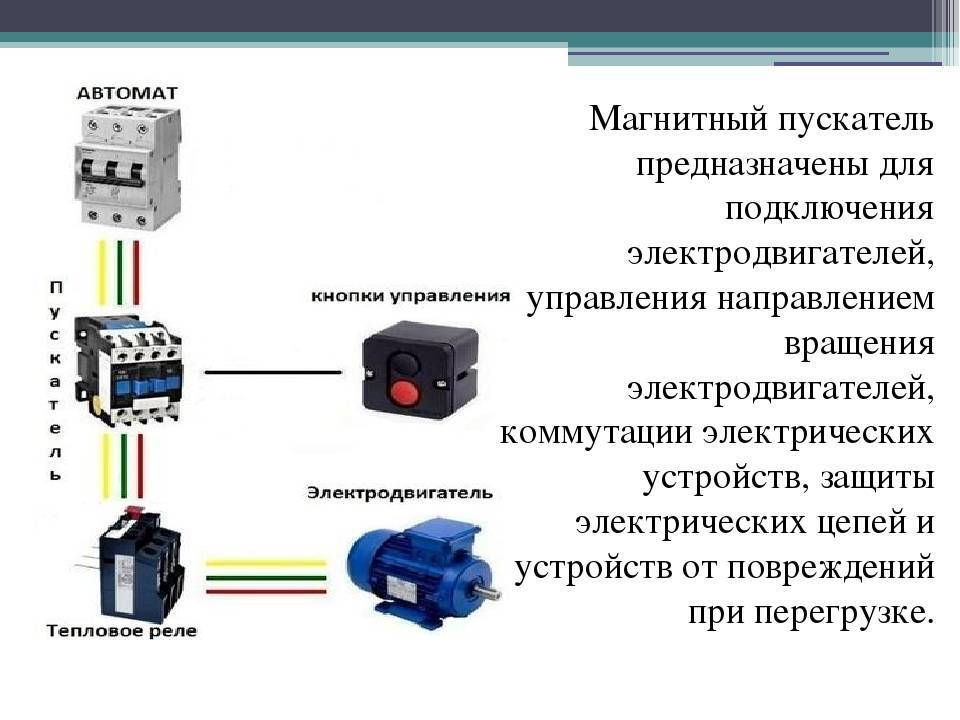 Схема подключения магнитного пускателя с катушкой на 380