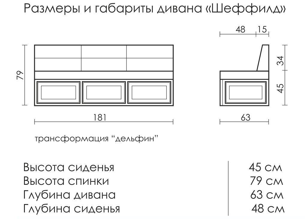 Стандартные размеры диванов в зависимости от модели изделия | iloveremont.ru